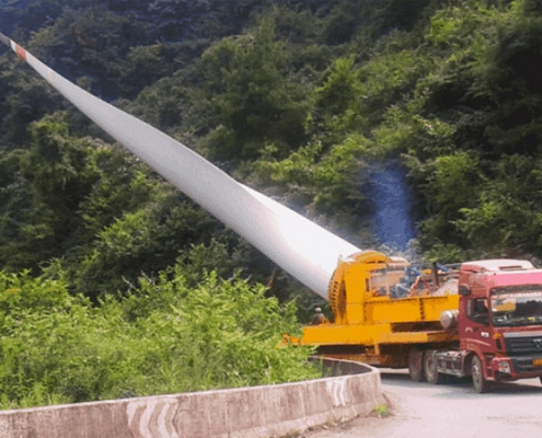 Wind blade transporter